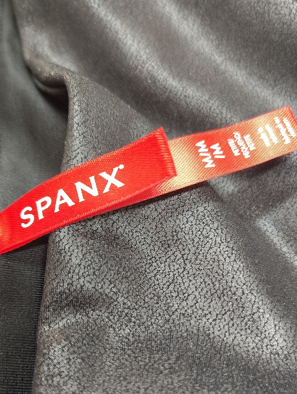 SPANX Black Faux Leather Leggings M